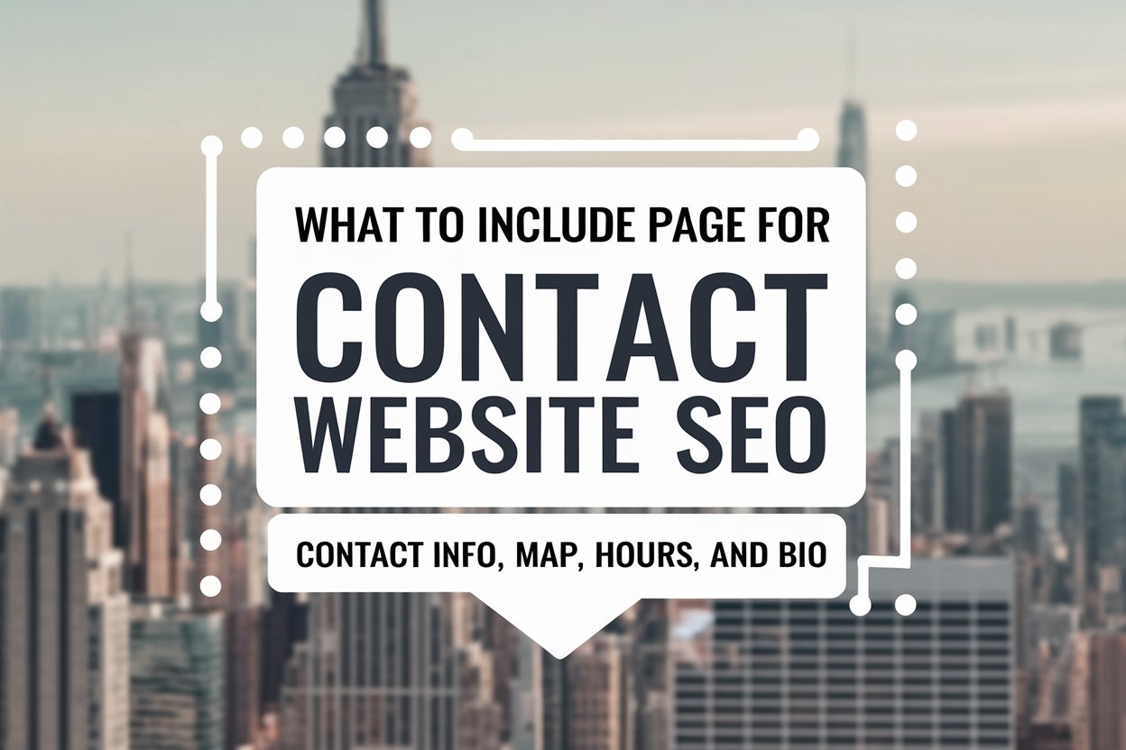 What to Include on a Contact Page for Website SEO